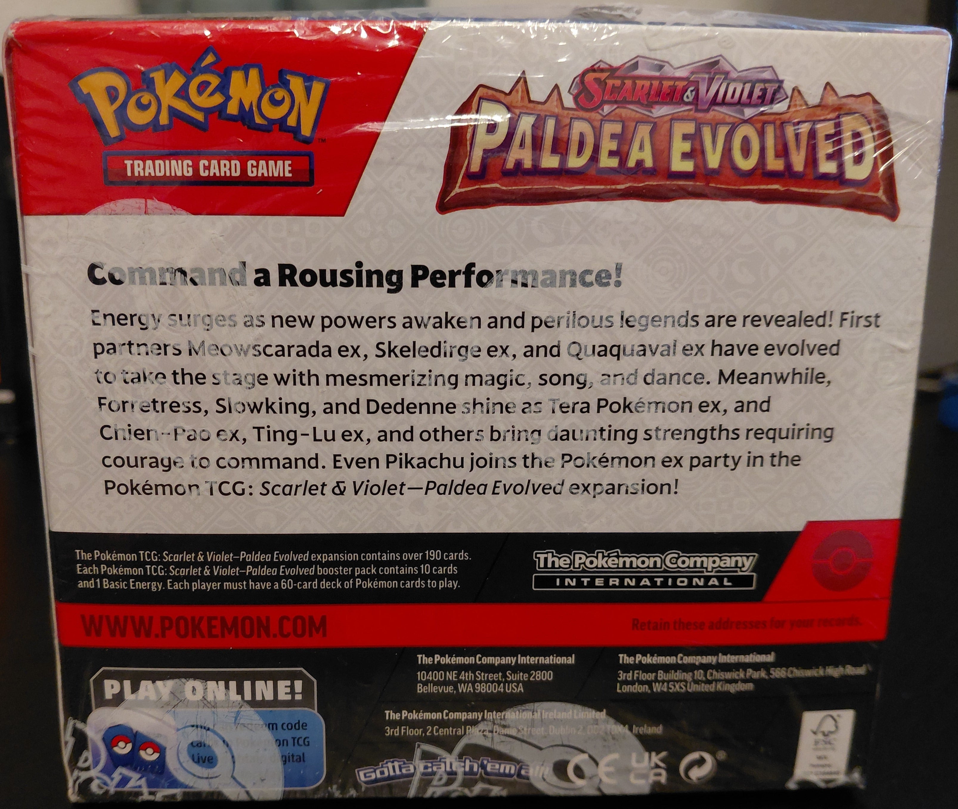 Pokémon Paldea Evolved Booster Box - SV02