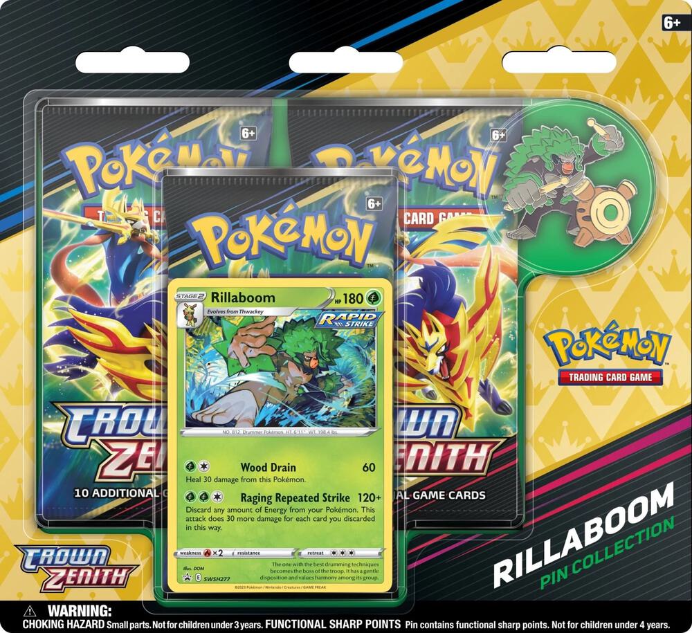 Pokémon Crown Zenith Pin Collection [Rillaboom]